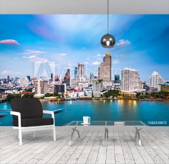 Picture of Bangkok Thailand Cityscape on the Chaophraya River